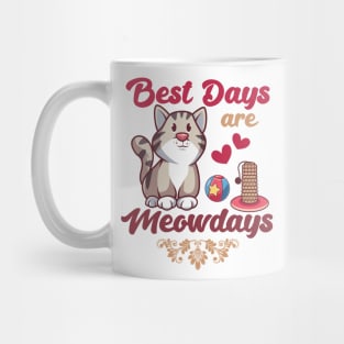 Best Days Are Meowdays kawaii look Cat Lover Design Mug